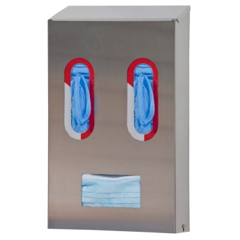 Dispensador de 3 cavidades para guantes y mascarillas Dispensador de 3 cavidades para guantes y mascarillas